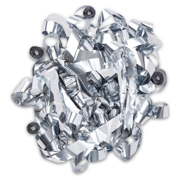 Silver Metallic Streamers – 20-Pack Reflective Foil for Celebrations & Glam Events