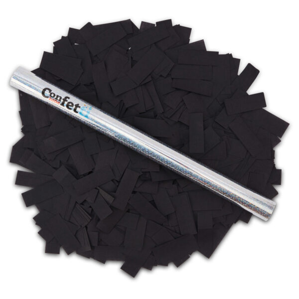 Black Confetti Stick Eco Friendly 14" Flick Stick for Modern Events Parties and Bold Celebrations