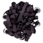 Sleek Black Flameproof Streamers 10m x 2cm