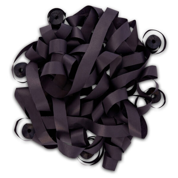 Sleek Black Flameproof Streamers 10m x 2cm