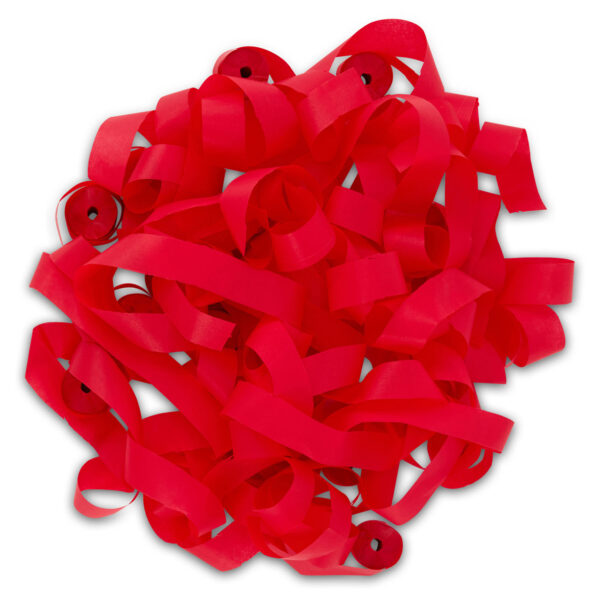 vibrant red flameproof streamers