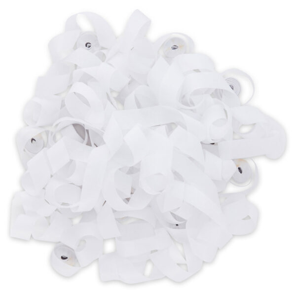Elegant White Flameproof Streamers 10m x 2cm