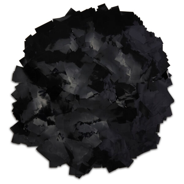 Rectangle Black Metallic Confetti – Premium Mylar Slow-Falling 1lb Loose Pack