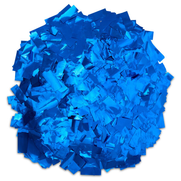 Rectangle Blue Metallic Confetti – Premium Mylar Slow-Falling 1lb Loose Pack