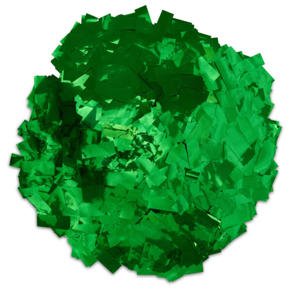 Rectangle Green Metallic Confetti – Premium Mylar Slow-Falling 1lb Loose Pack