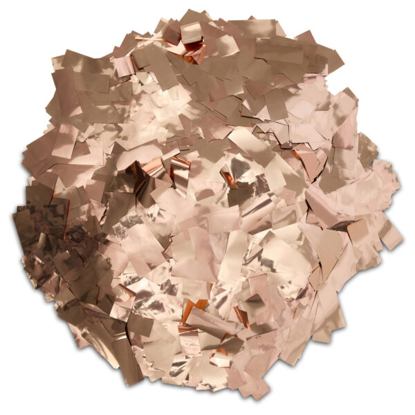 Rectangle Rose Gold Metallic Confetti – Premium Mylar Slow-Falling 1lb Loose Pack