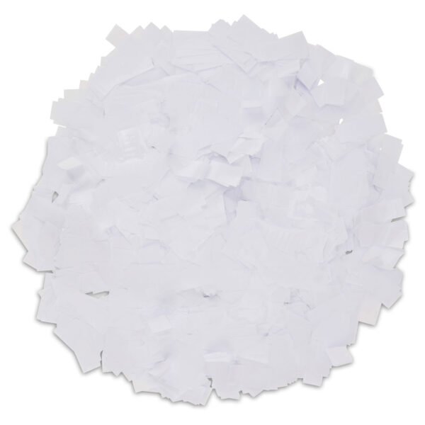 Rectangle White Metallic Confetti – Premium Mylar Slow-Falling 1lb Loose Pack