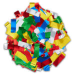 Vibrant Multicolor Flameproof Metallic Rectangle Confetti
