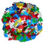 multicolor metallic flameproof butterfly confetti