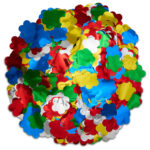elegant multicolor flameproof metallic flower confetti