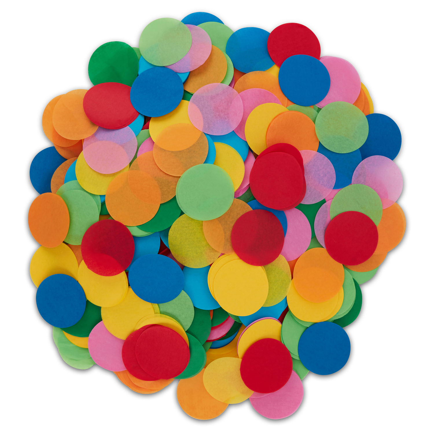 Buy Confetti Online | Bulk Confetti for Events – ConfettiZone Circle Confetti – Rainbow Flameproof & Biodegradable 1lb Loose Pack - Image 1