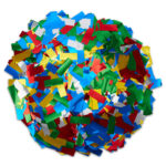 Dazzling Multicolor Flameproof Metallic Rectangle Confetti 2cm x 5cm