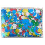 multicolor flameproof metallic round confetti