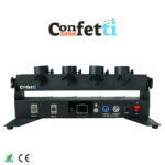 Electric confetti popper cannon base with 4 cannons