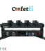 Electric confetti popper cannon base with 4 cannons