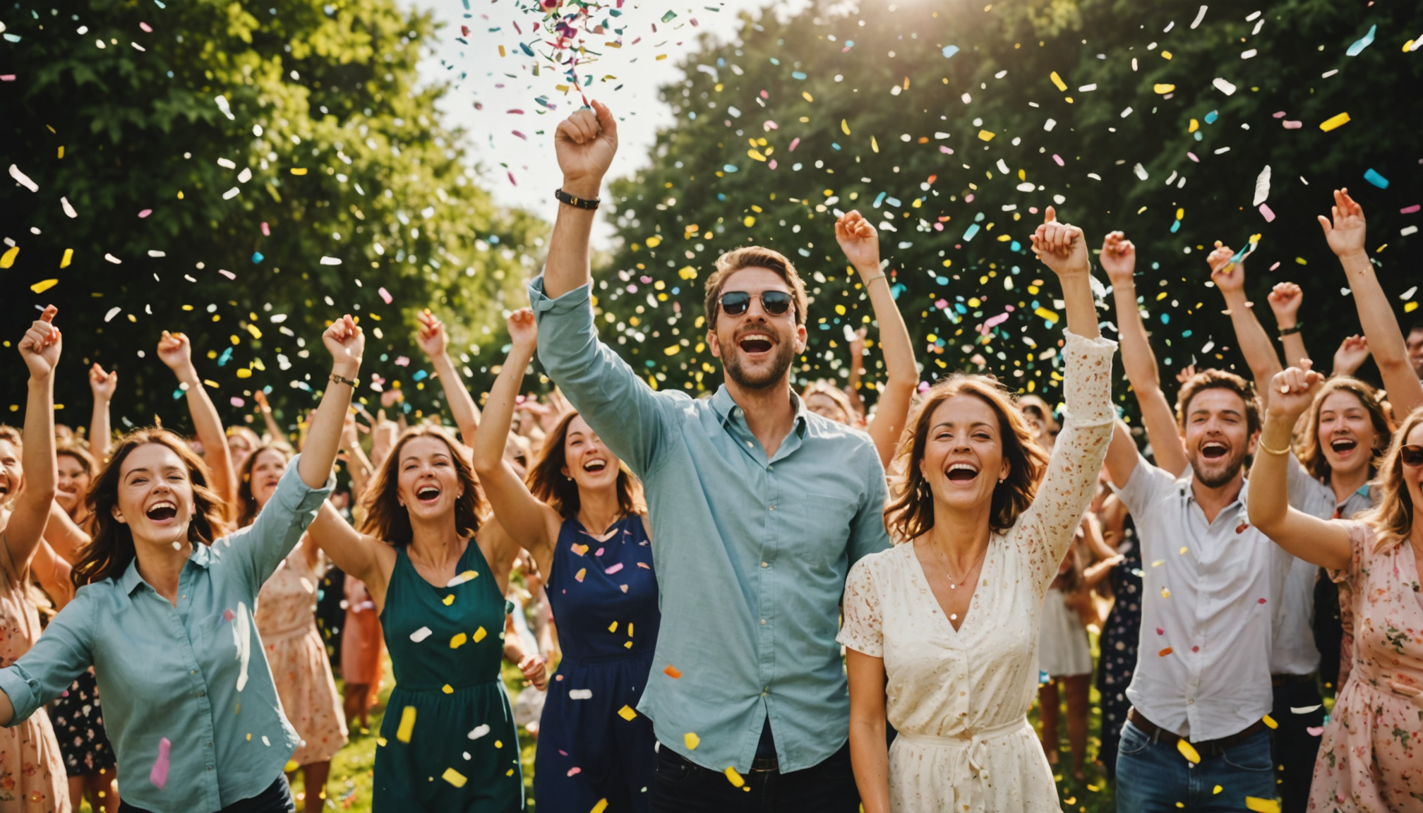party poppers confetti
