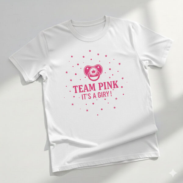 Team Girl Gender Reveal T-Shirt - 2PK
