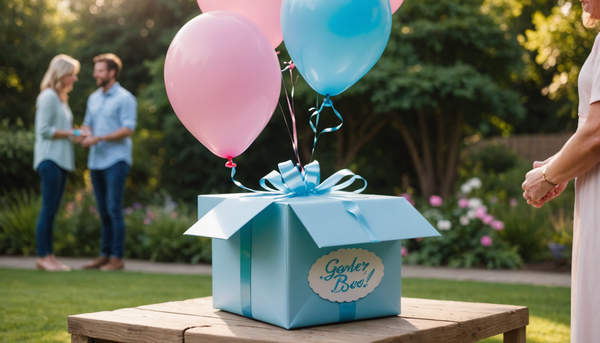 gender reveal balloon in box