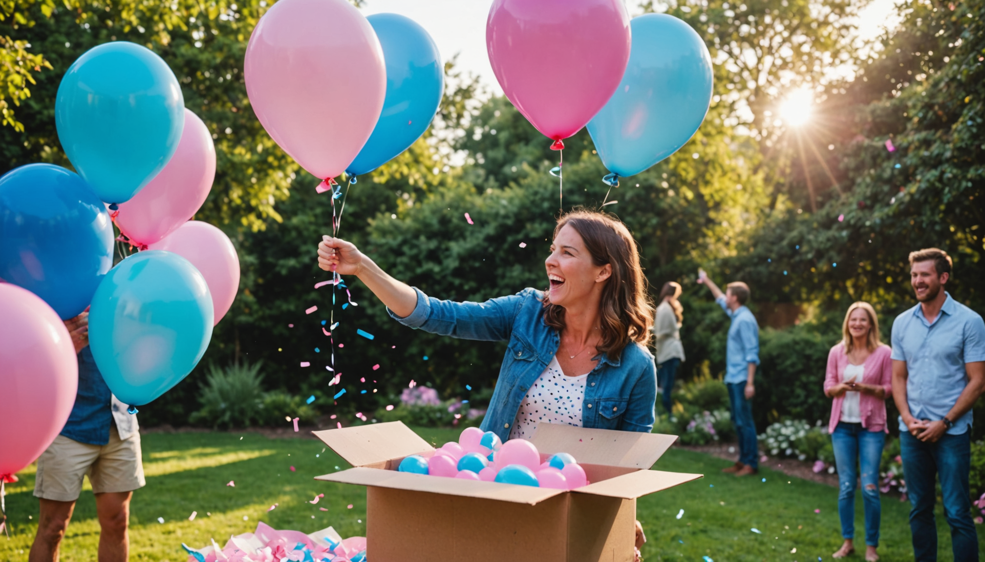 gender reveal balloon in box