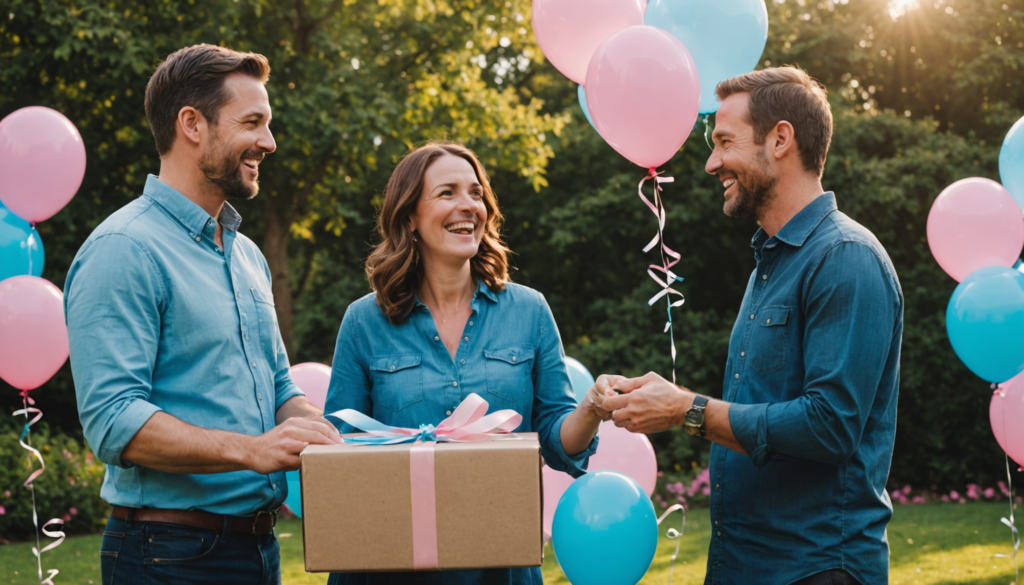 gender reveal balloon in box