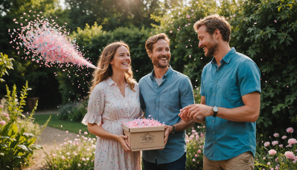 gender reveal balloon in box