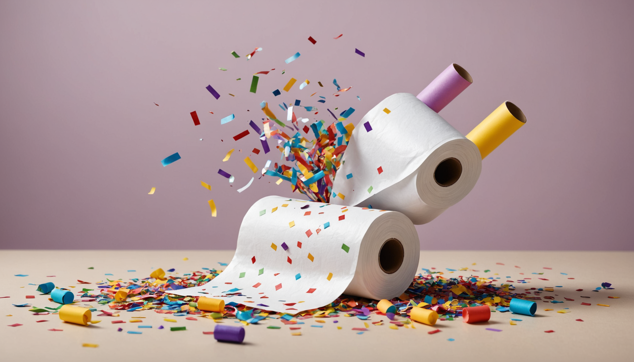 party poppers confetti