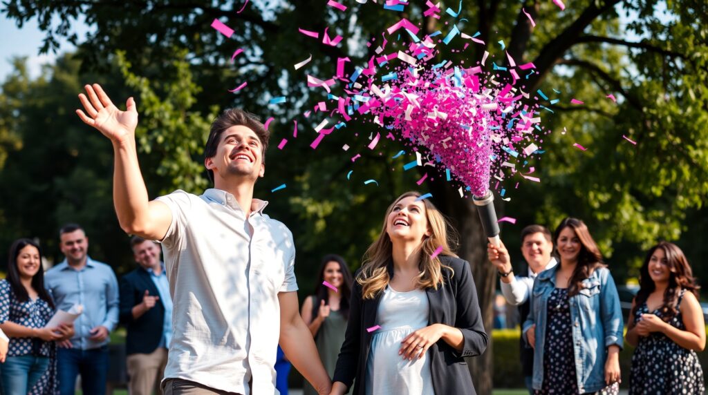 confetti cannon gender reveal
