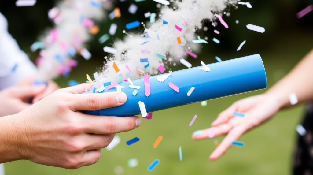confetti cannon gender reveal
