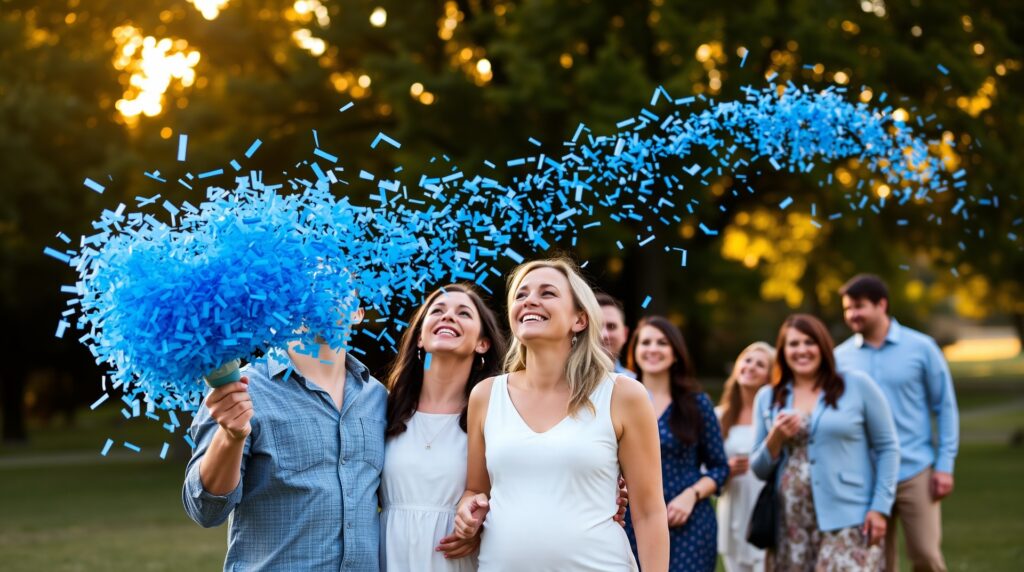 gender reveal confetti cannon