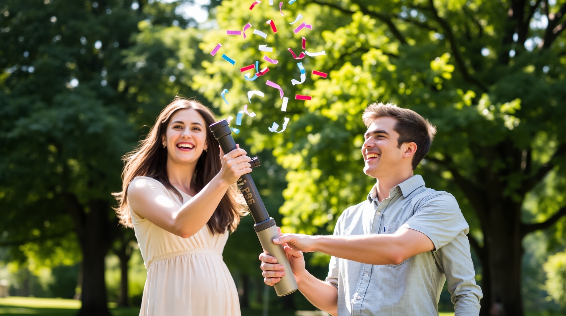 gender reveal confetti cannon