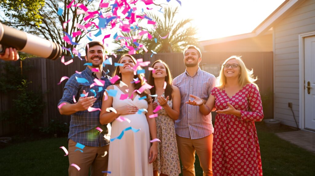 gender reveal confetti cannon