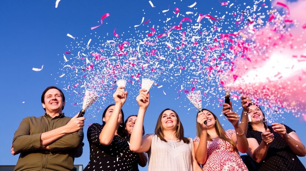 gender reveal confetti cannon