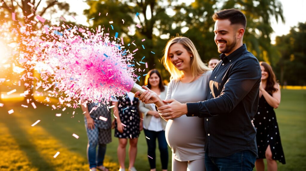 gender reveal confetti cannon