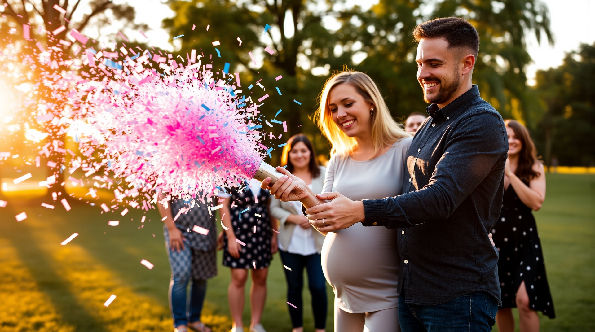 gender reveal confetti cannon