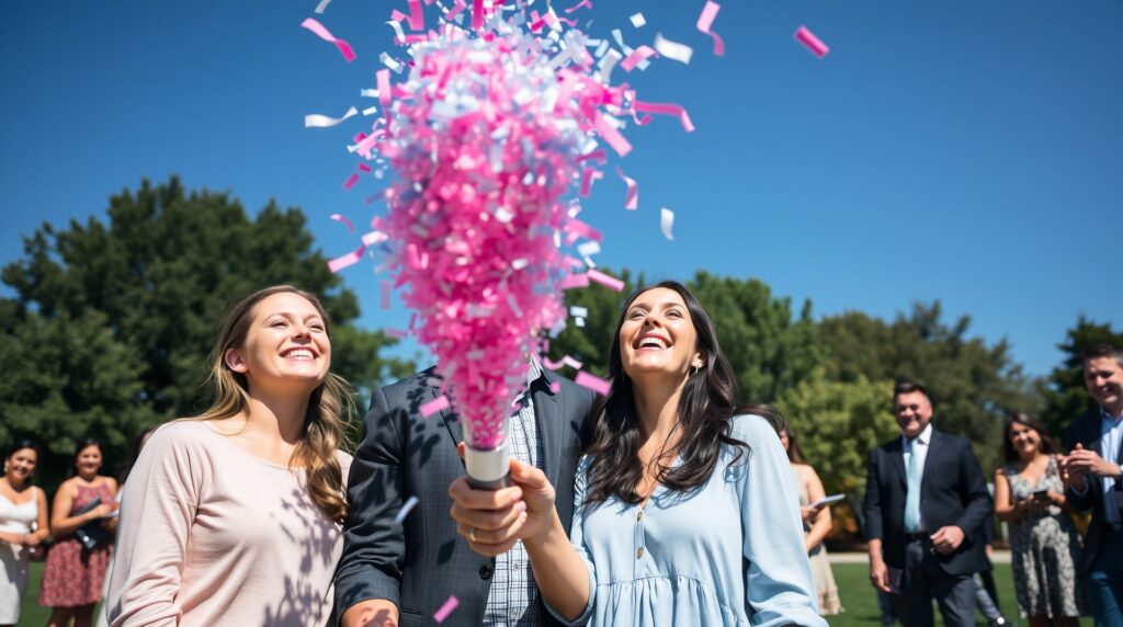 gender reveal confetti cannon