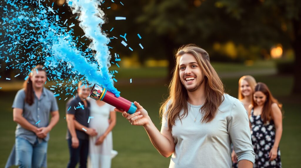 gender reveal confetti cannon