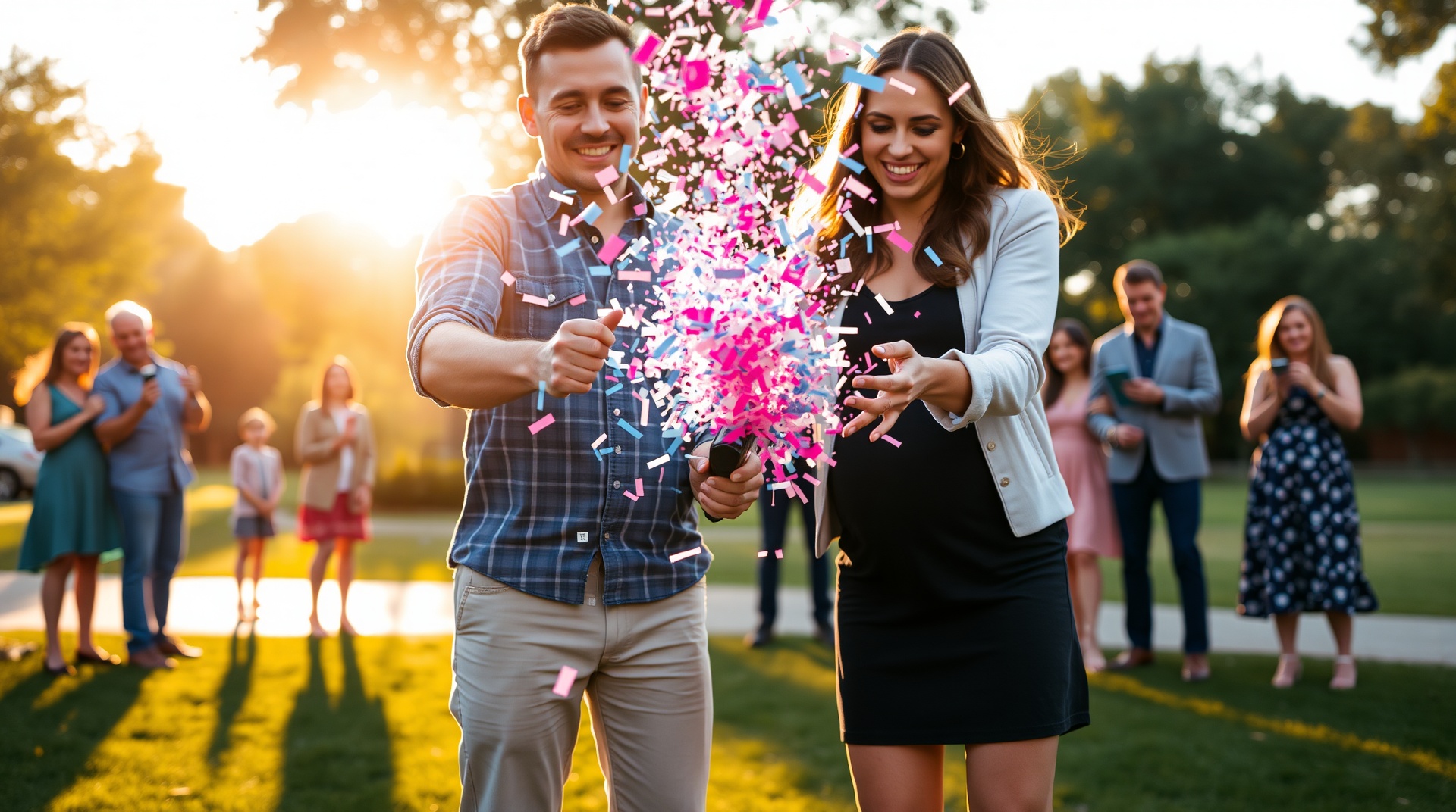 gender reveal confetti cannon