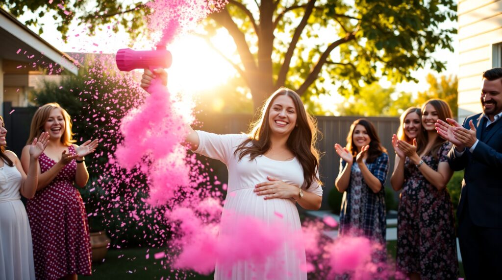gender reveal confetti cannon