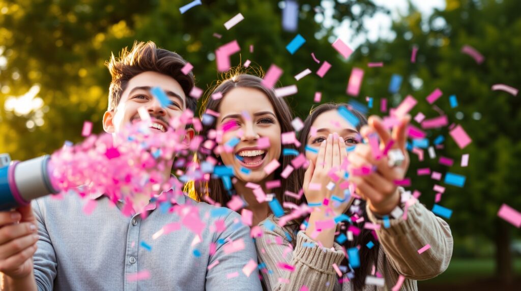 gender reveal confetti cannon