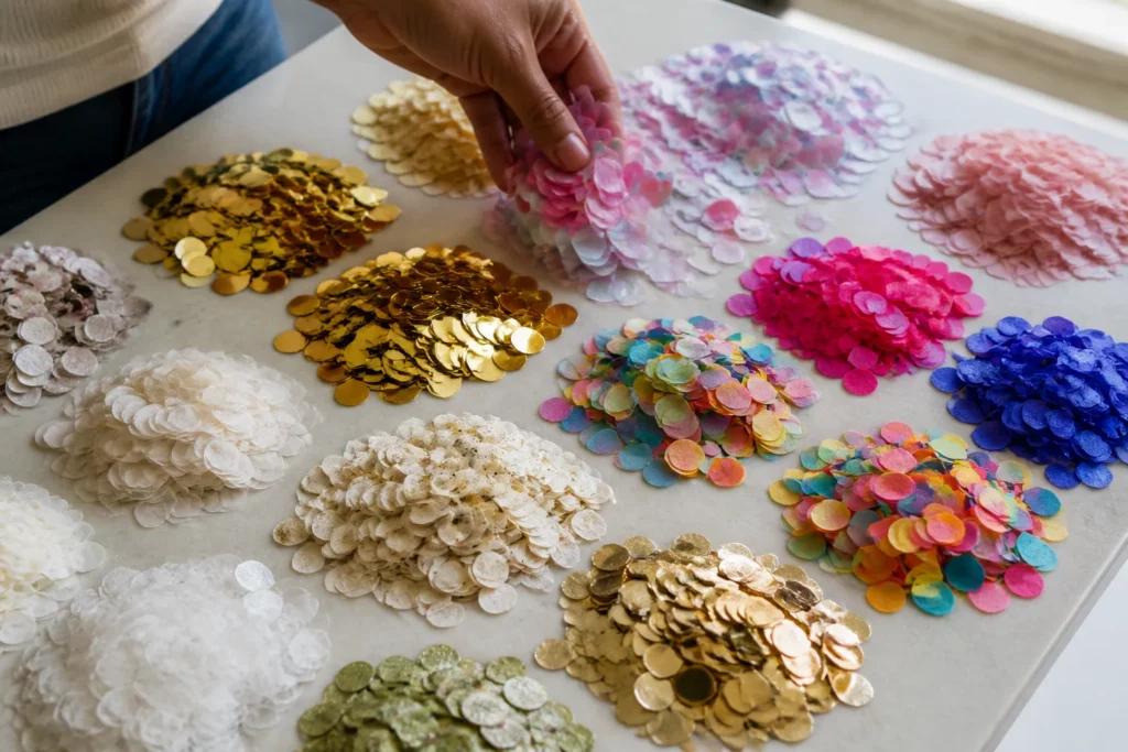 choose confetti colors