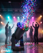 1500W LED Confetti Blower Machine with RGB Lights, DMX and Remote Control - Image 6