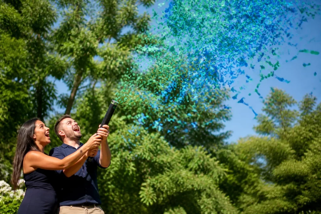 confetti cannon gender reveal