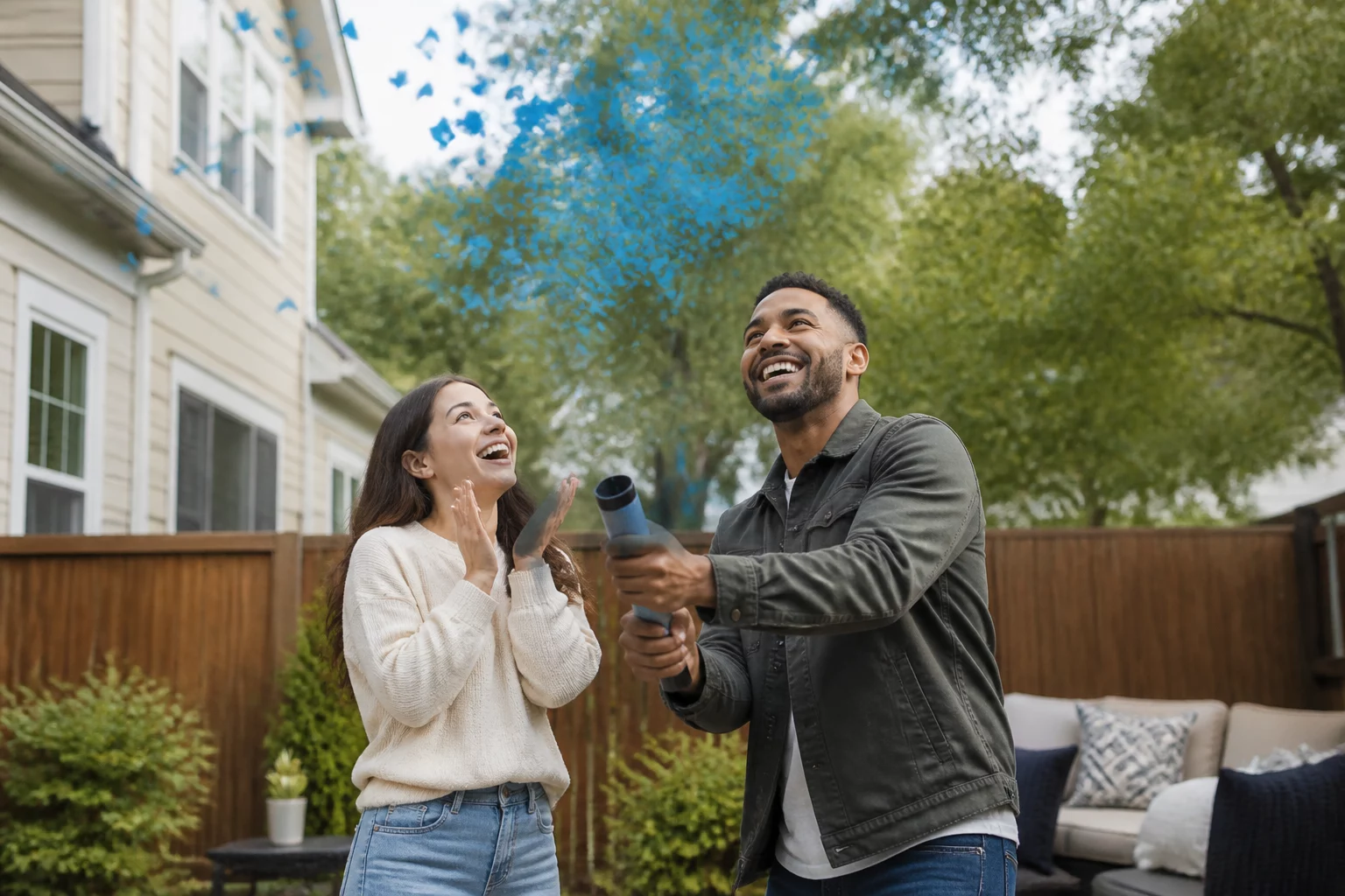 confetti cannon gender reveal
