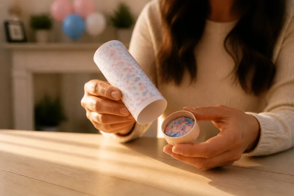 confetti cannon gender reveal