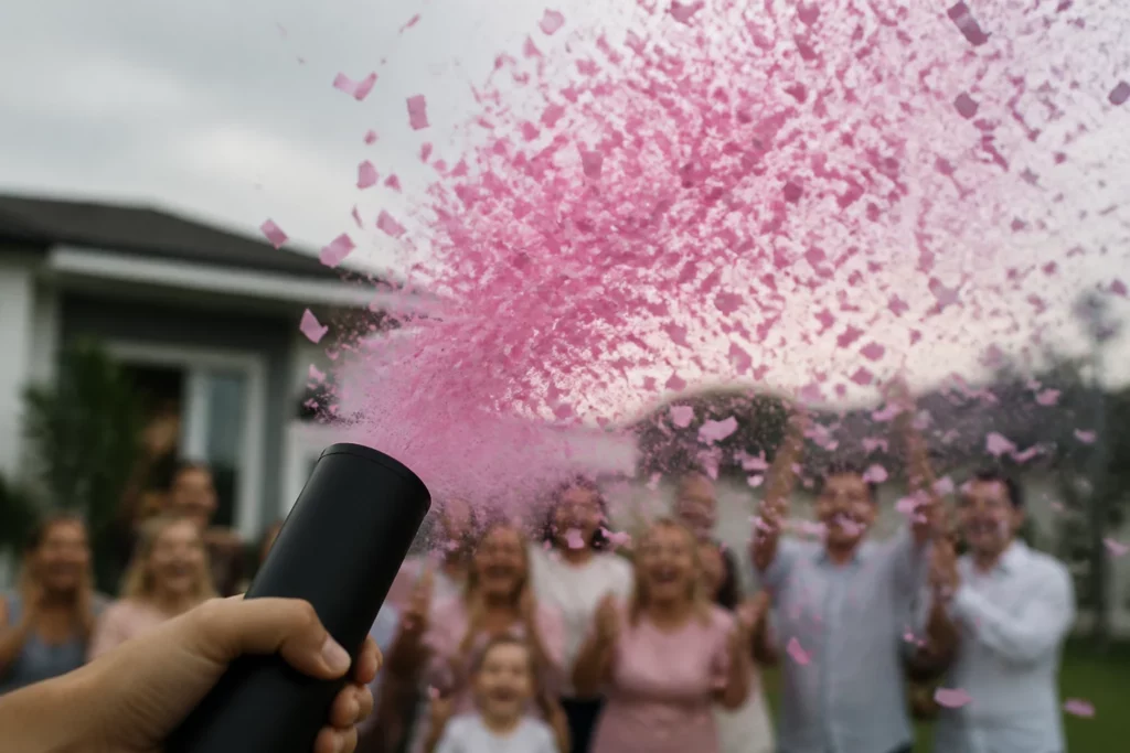 confetti cannon gender reveal