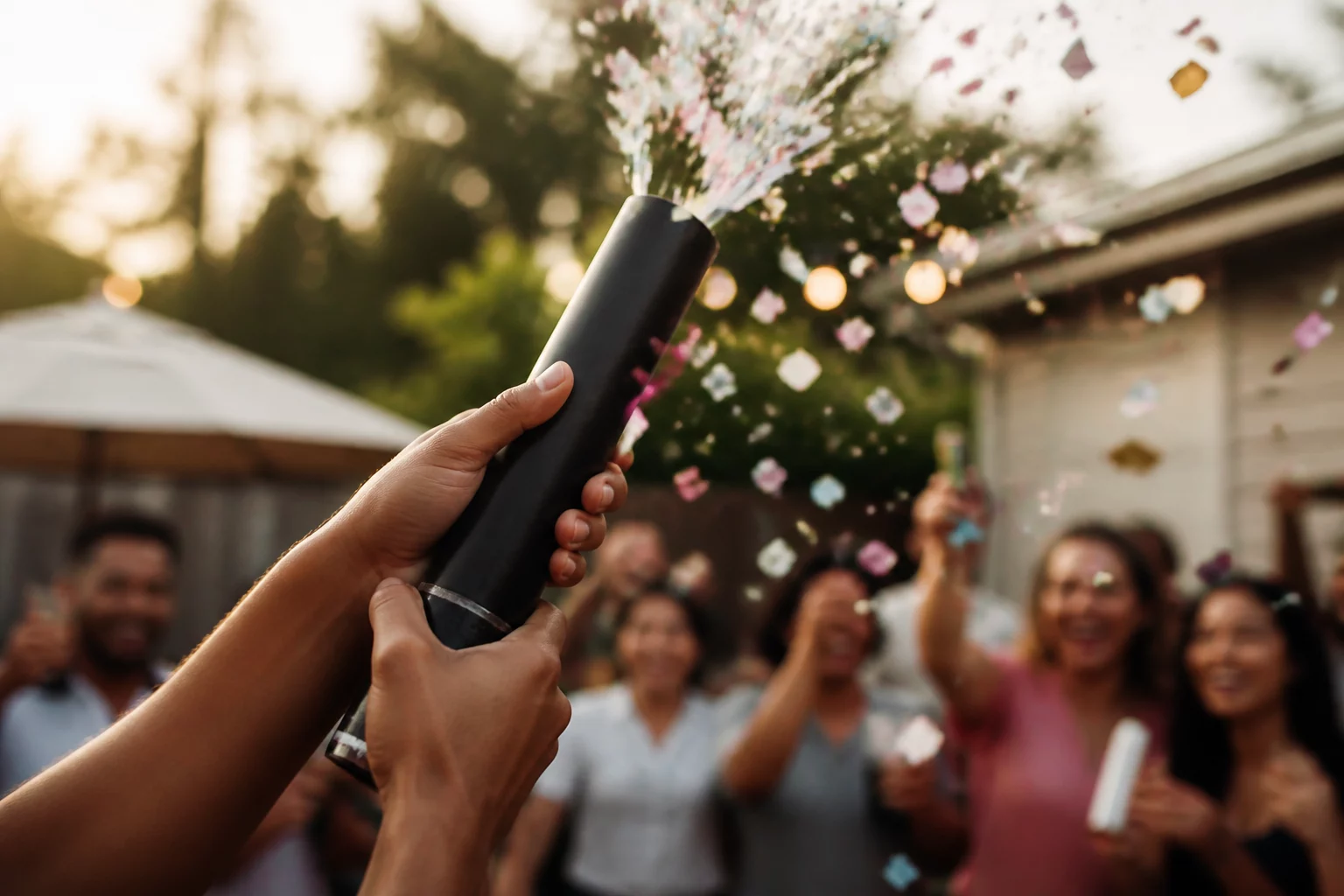 confetti cannon gender reveal