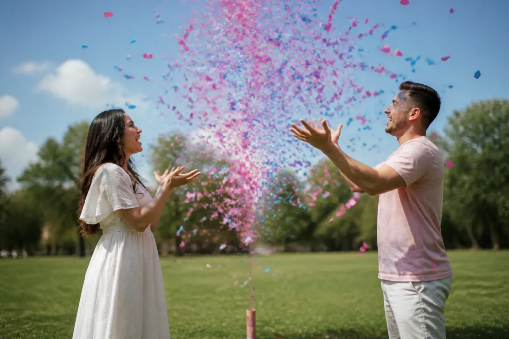 confetti cannon gender reveal