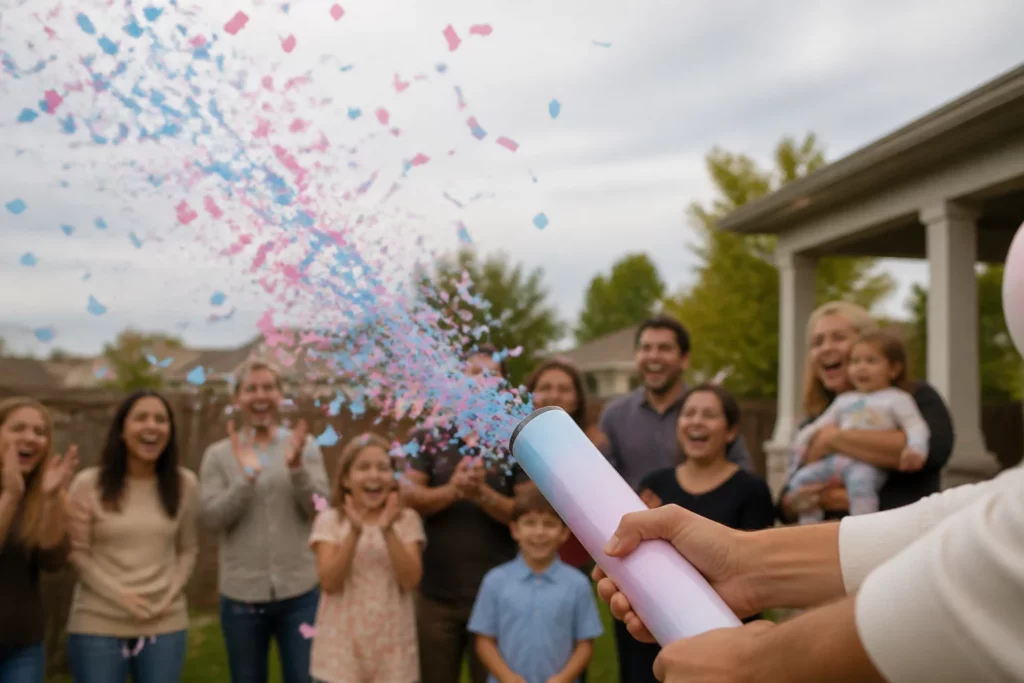 confetti cannon gender reveal