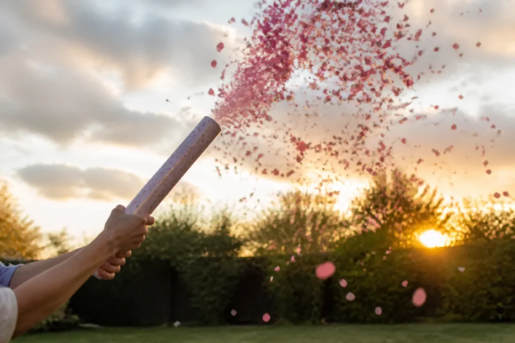 confetti cannon gender reveal