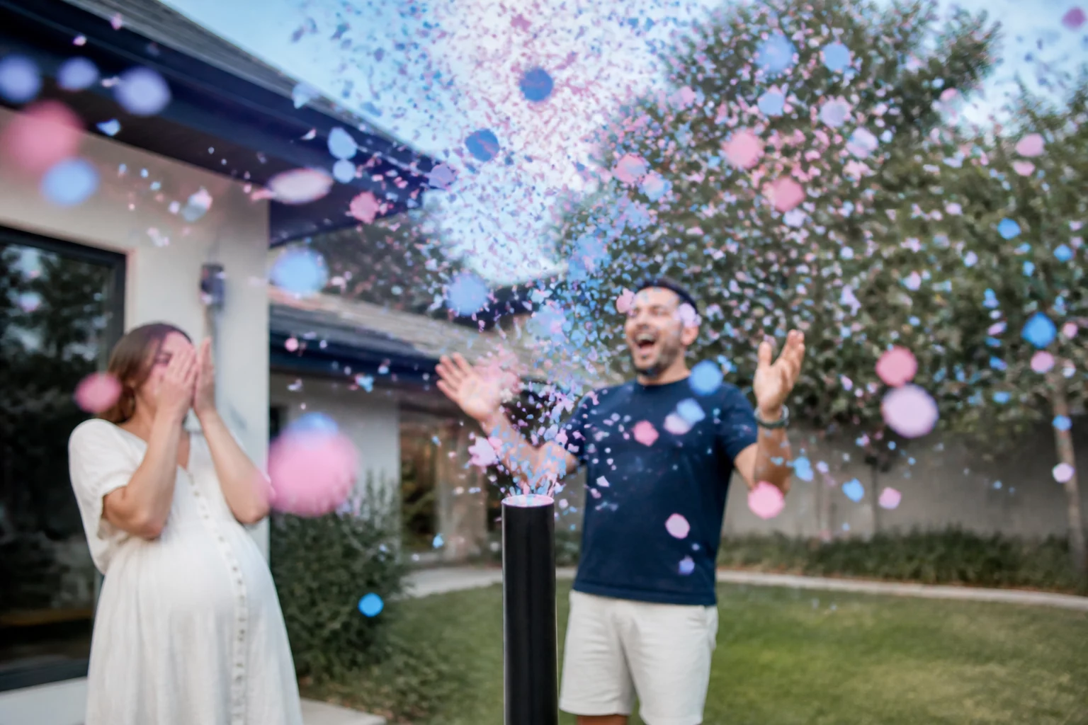 confetti cannon gender reveal